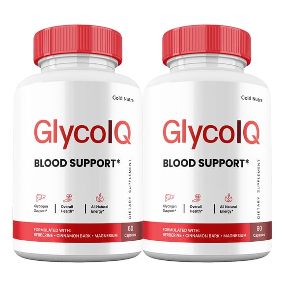 Glyco IQ Capsules, GlycoIQ Pills Glycogen Support Supplement, All Natural, 30 Day Supply per Bottle (2 Pack)