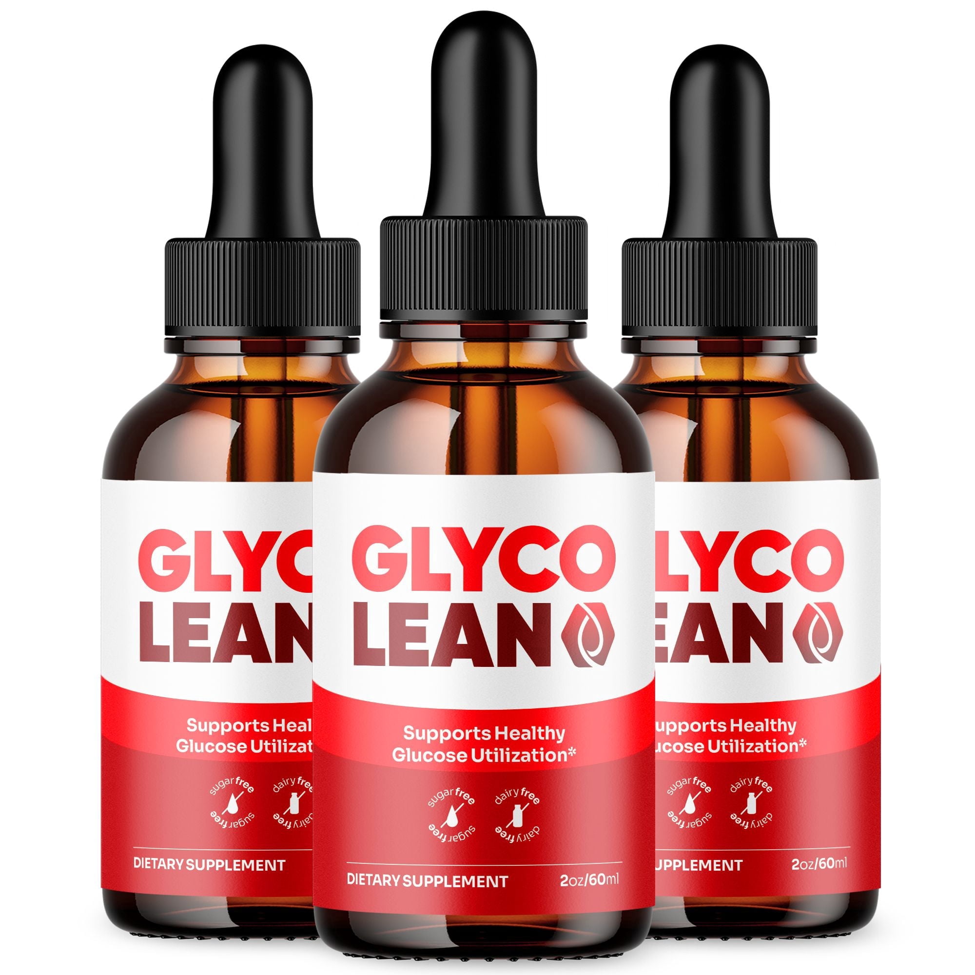 Glyco Lean Advanced Formula Drops Natural Support Supplement GlycoLean 90 Servings