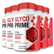 Glyco Prime Capsules, GlycoPrime Pills Blood Support Supplement Maximum Strength All Natural, 30 Day Supply 5 Pack
