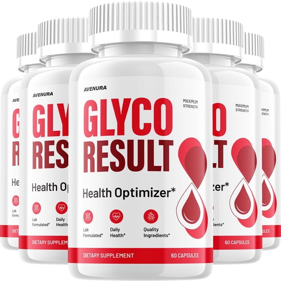 Glyco Result Capsules GlycoResult Natural Blend Glycogen Formula for Health Support, 5 Pack, 300 Capsules