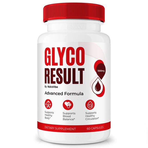 Glyco Result Capsules - Official Glyco Result Pills to Maintain Overall Health, All Natural Blood Formula For Healthy and Stable Levels, Glyco Result Review (60 Capsules)