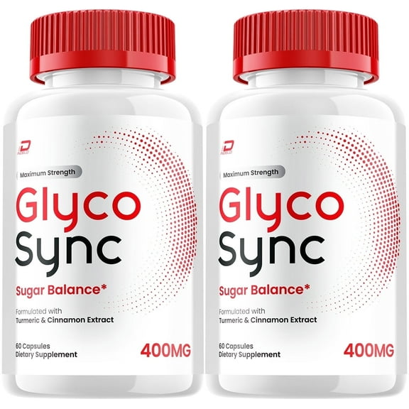 Glyco Sync Capsules – GlycoSync Sugar Optimizer Pills Advanced Supplement, All Natural, Glyco Sync Maximum Strength Formula, Glycogen Support, 2 Pack, 120 Capsules