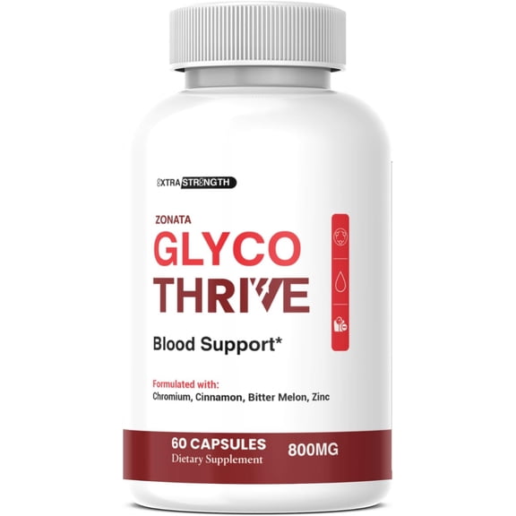 Glyco Thrive Capsules, Glyco Thrive Blood Balance Premium Formula, 60 Count