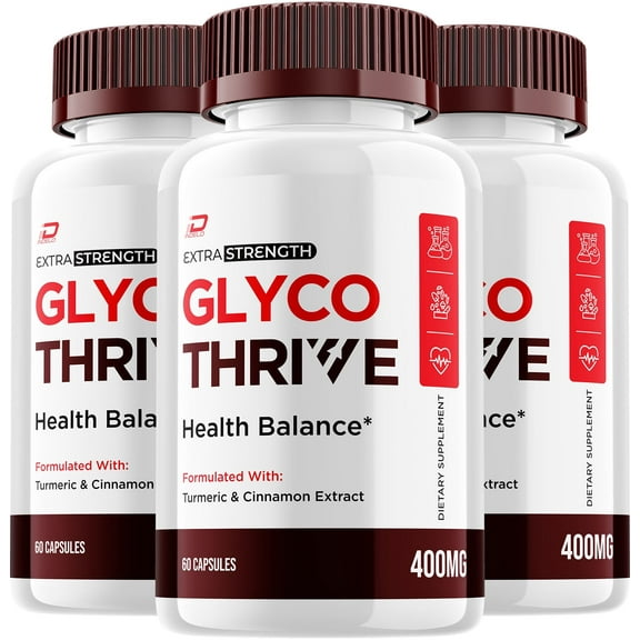 Glyco Thrive Capsules GlycoThrive Natural Blend Glycogen Support, 3 Pack, 180 Capsules