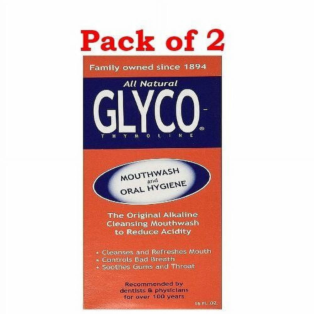 Glyco Thymoline All Natural Mouthwash & Oral Hygiene, 16 oz, 2 Pack