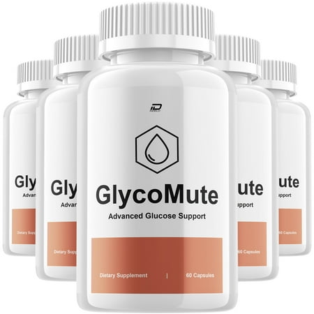 GlycoMute Capsules – Glyco Mute Natural Blend Glycogen Support, 5 Pack, 300 Capsules