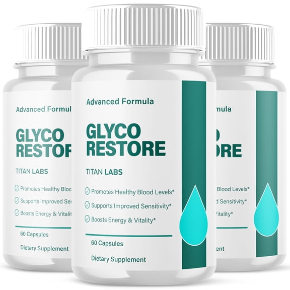 GlycoRestore Advanced Formula Blood Support for Health and Wellness 180 Capsules
