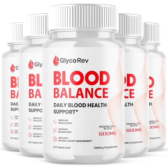 GlycoRev Blood Balance Support Pills Advanced Formula Vitamin Supplement Glyco Rev 300 Capsules