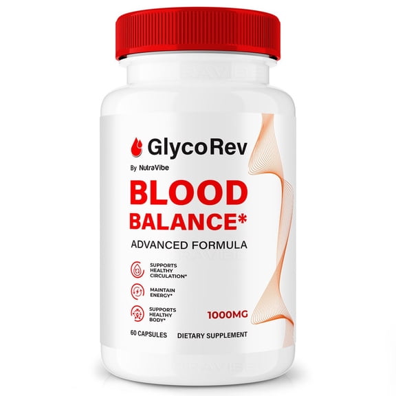 GlycoRev Original Formula with a Clean Blend to Support Healthy Circulation, Natural Energy & Balanced Levels | Just 2 Easy-to-Swallow Pills Daily (60 Capsules)