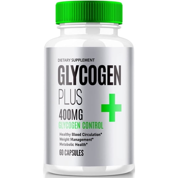Glycogen Plus Capsules, Blood Support Supplement, All Natural Health Pills, Maximum Strength Formula for Overall Wellness, Official Glycogen + Reviews (60 Capsules)