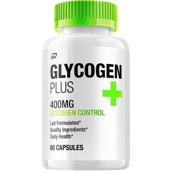 Glycogen Plus Capsules GlycogenPlus Pills Advanced Supplement, All Natural, Glycogen Plus Maximum Strength Formula, Glycogen Support, 1 Pack, 60 Capsules
