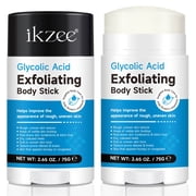 Glycolic Acid Exfoliating Body Stick with 10% Shea Butter, Dual Action Exfoliating & Moisturizing Care, 75g2Pack