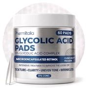 Glycolic Acid Exfoliating Pads Gentle Resurfacing Pads for Face Tone Texture 60 Count