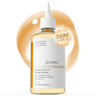 Glycolic Acid Toner: 240ml Glycolic Acid 7% Exfoliating Toner Toning Solution Which Soothes and Hydrates Skin