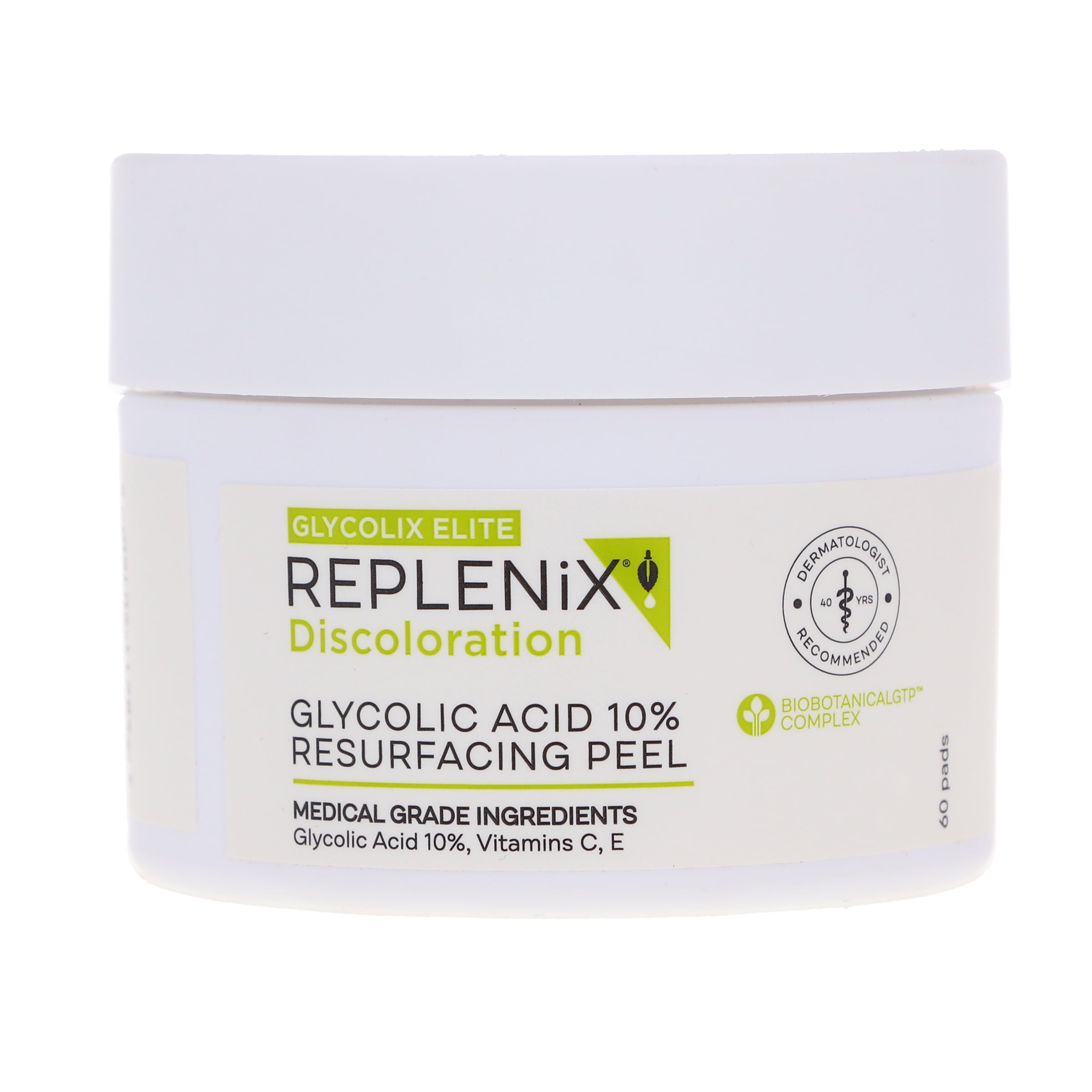 TOPIX PHARMACEUTICALS Replenix Glycolic Acid 10% Resurfacing Peel Pads 60 ct