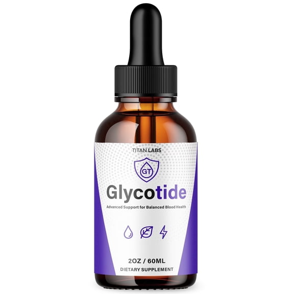 Glycotide Advanced Formula Drops Blood Balance Support Supplement Glyco Tide Vitamins Taken Daily 1 Month Supply 30 Servings