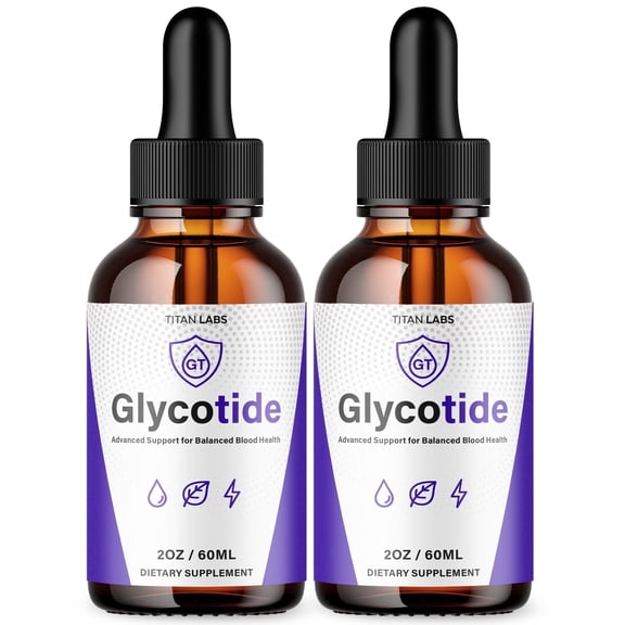 Glycotide Advanced Formula Drops Blood Balance Support Supplement Glyco Tide Vitamins Taken Daily 2 Month Supply 60 Servings
