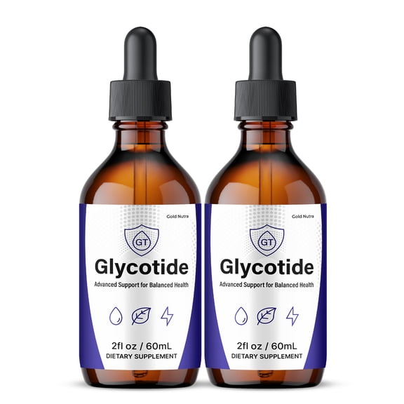 Glycotide Drops Liquid Supplement, Glyco tide Supplement, All Natural Formula, 60 mL per Bottle (2 Pack)