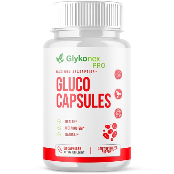 Glykonex Pro Blood Balance Support Pills Advanced Formula Vitamin Supplement GlykonexPro 60 Capsules
