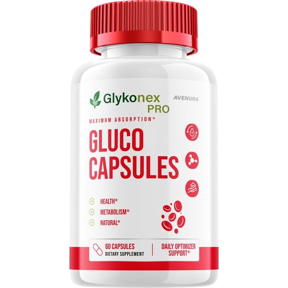 Glykonex Pro Capsules  Glyko Nex Pro Pills Natural Blend Glycogen Formula for Health, 1 Pack, 60 Capsules
