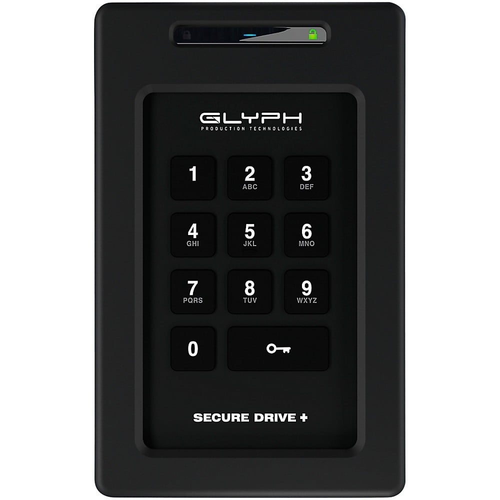 Glyph Technologies 8TB SecureDrive+ Professional External Solid-State Drive with Keypad