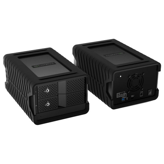 Glyph Technologies Blackbox PRO RAID 16TB (2x8TB) 2-Bay USB-C 3.2 Gen 2 RAID Array, Black