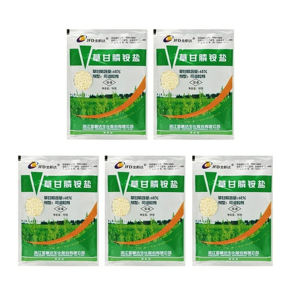 Glyphosate Herbicide for Broadleaf Weed Removal, 68% Concentration, 50g Pack