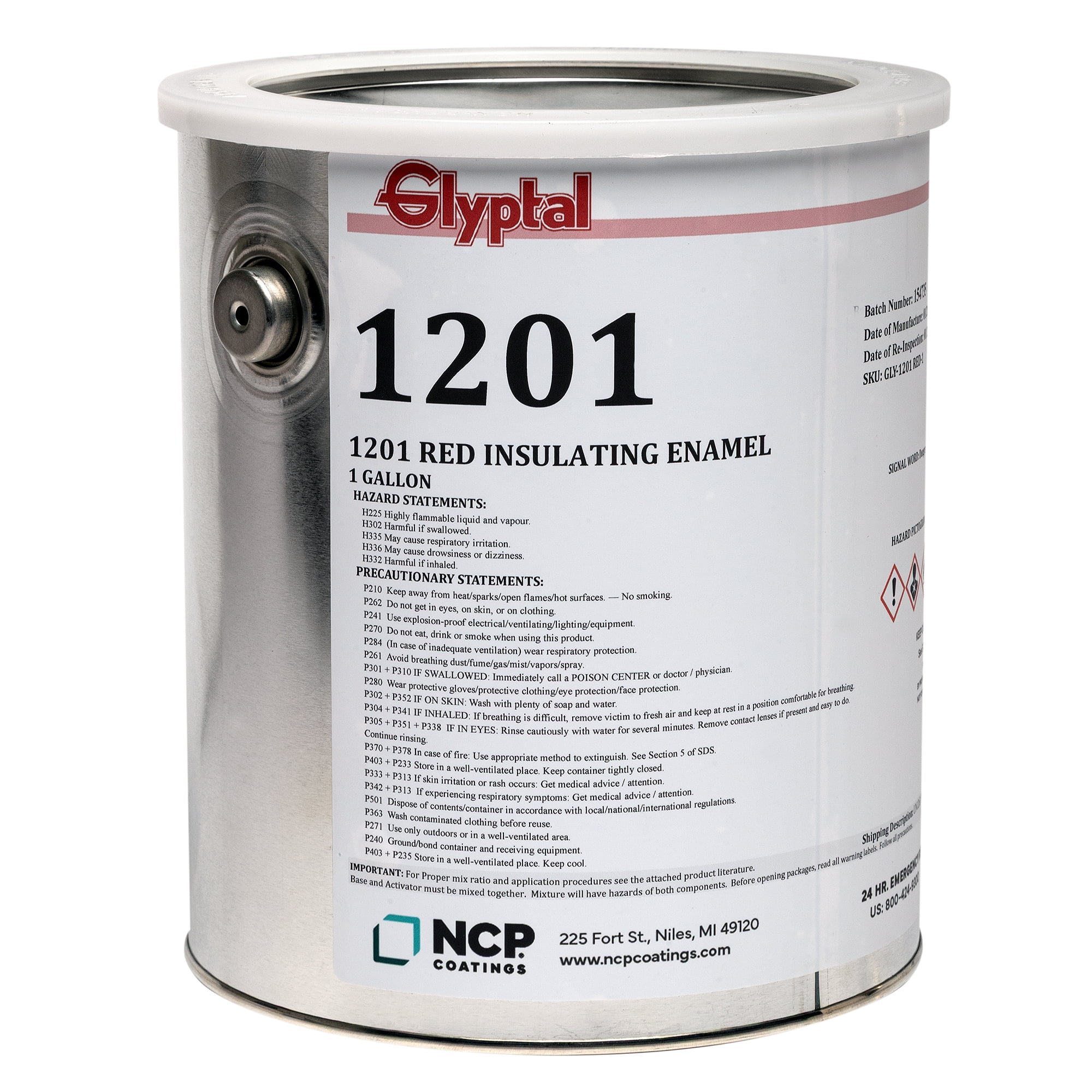 Glyptal 1201 Insulating Enamel Paint | Corrosion And Moisture Resistant | Red | 1 Gallon