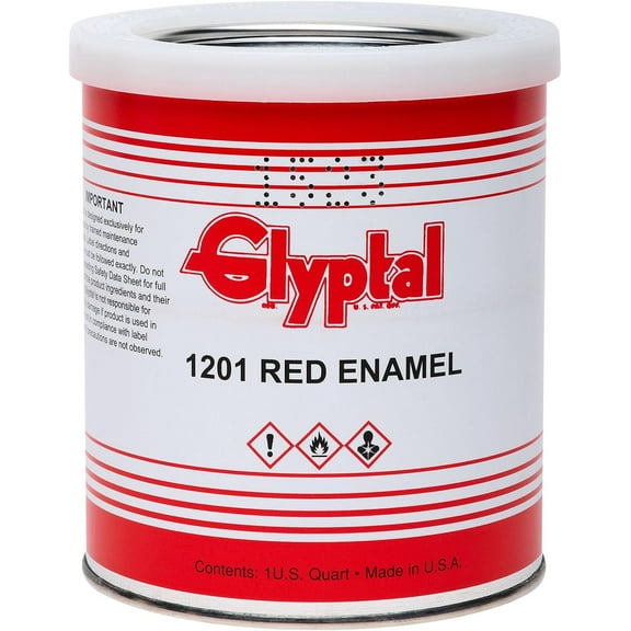 Glyptal 1201Q - Insulating Enamel Paint, Corrosion And Moisture Resistant, Red, 1 Quart, 1201 Series