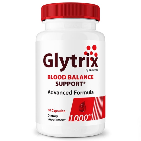 Glytrix Original Formula with a Clean Blend to Support Healthy Circulation, Natural Energy & Balanced Levels | Just 2 Easy-to-Swallow Pills Daily (60 Capsules)