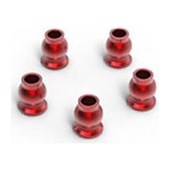 Gmade GMA30118 5.8 x 7.3 mm Gmade Aluminum Shock End Ball, Red - 5 Piece