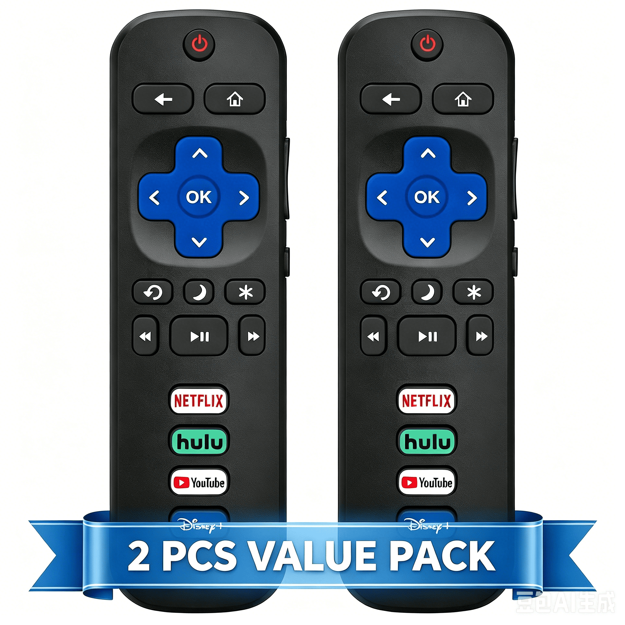 Tc Roku Remote Gmatrix 2-Pack Universal Remote Replacement for Roku TVs – Compatible ...