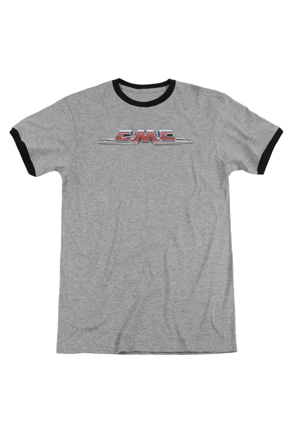 GMC Chrome Logo Adult Ringer-Heather Black