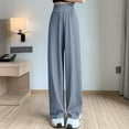 thumbnail image 1 of Gmdeguo Wide Leg Chiffon Trousers for Women Palazzo Pants Evening Jersey Elasticated High Waist Smart Flared Culotte Office Work Going Out Loose Crepe Bottoms, 1 of 4