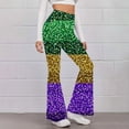 thumbnail image 1 of Gmdeguo Womens Casual Sparkly Sequin Pants High Waisted Wide Leg Palazzo Bell Bottom Dance Trousers Loose Pull On Comfy 70s Magic Glitter Disco Party Long Maxi Pants, 1 of 5