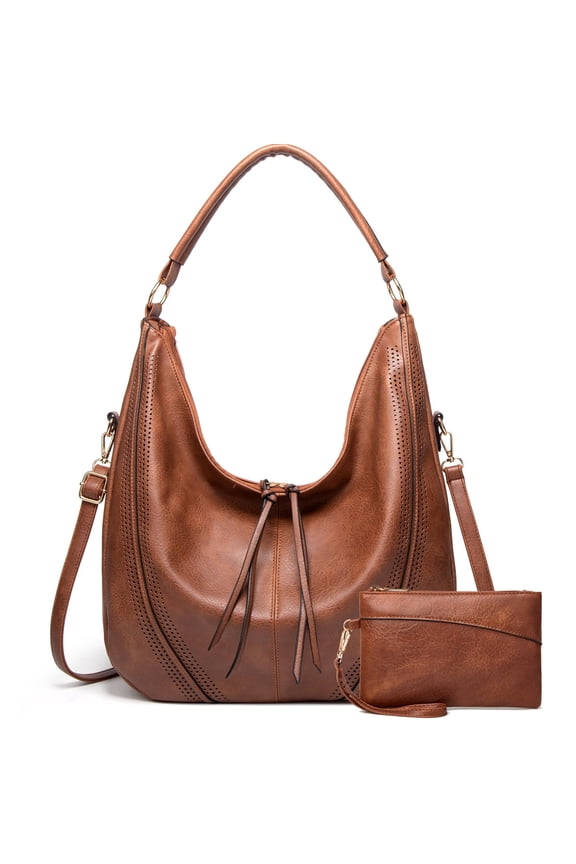 Hobo Bag for Women Crossbody Purse and Handbags Ladies Chic Shoulder Bags, Brown