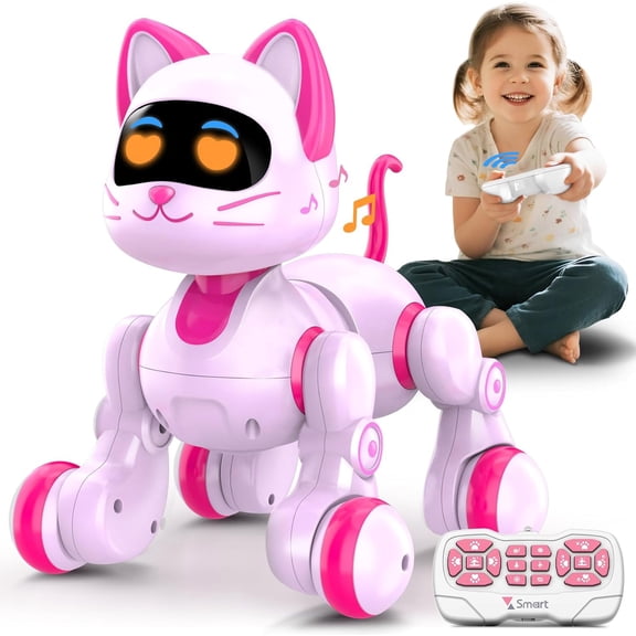 Gmdisc RC Robot Cat Toys for Kids, Gesture & Sensing Programmable Remote Control Smart Robot Toys for Age 3 4 5 6 7 8 Year Old Boys Girls Birthday Gift Present