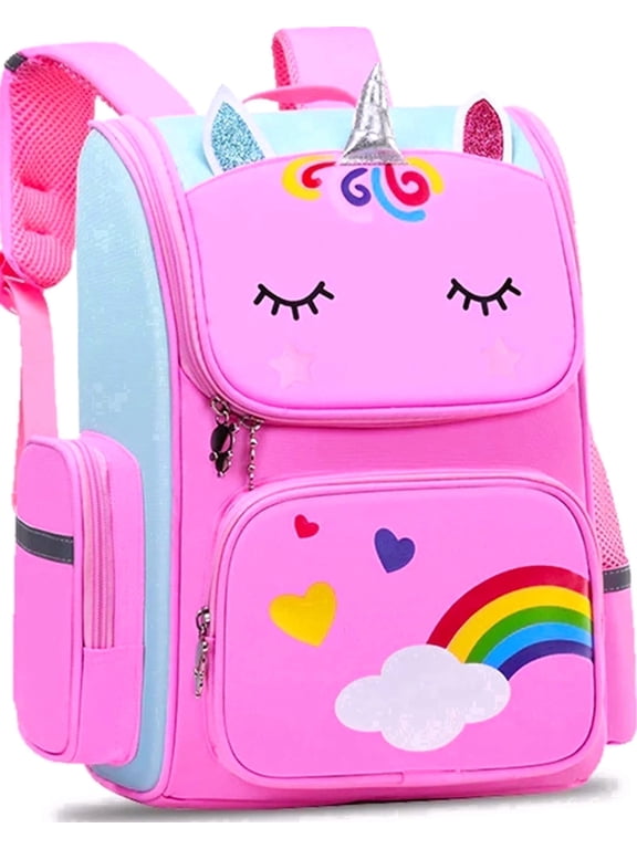 School Backpack Girls School Bag, Lightweight Kids Backpack Durable Fashion Bookbag, Pink