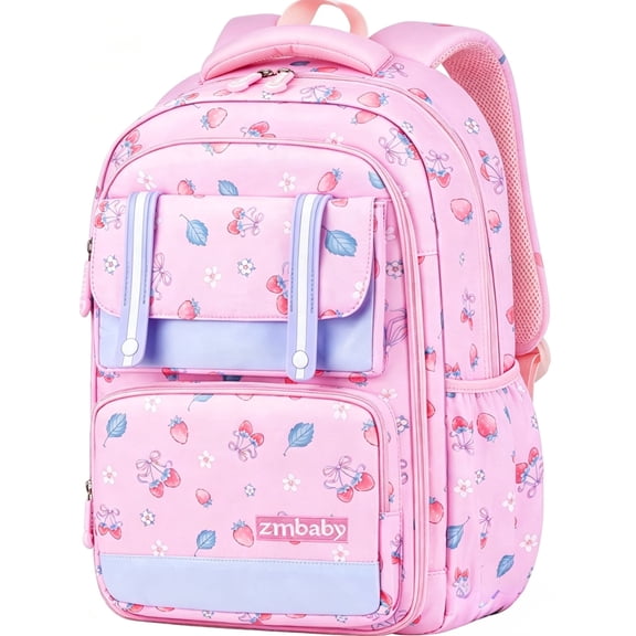 Gmdisc School Backpacks for Girls,Fashion School Bag for Kids Teens,Large Capacity Cute Student Bookbags,Pink