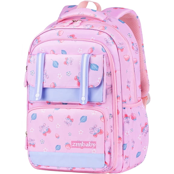 Gmdisc School Backpacks for Girls,Fashion Large Capacity School Bag for Kids Teens,Cute Lightweight Waterproof Student Bookbags Gifts,Pink