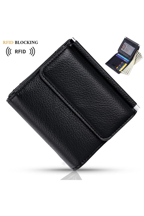Wallet for Women Slim, Genuine Leather Bifold Minimalist Purse Small Womens Wallet with RFID Blocking