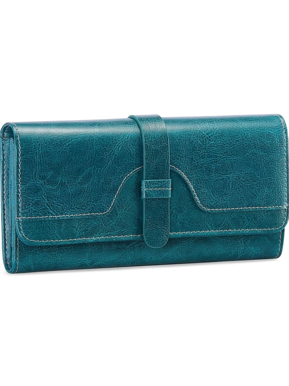 Wallets for Women, Genuine Leather Ladies Purse RFID Blocking Card Holder