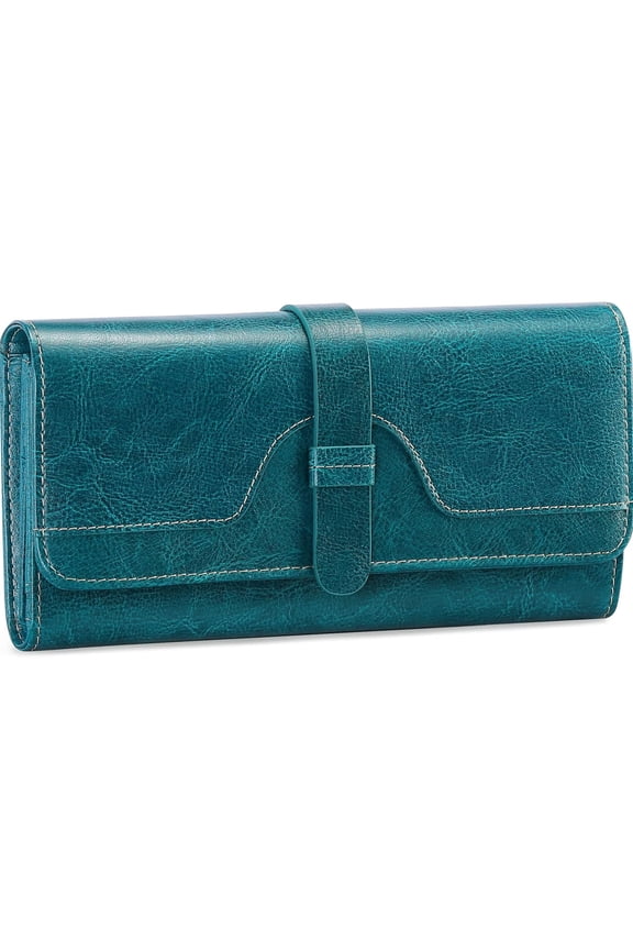 Wallets for Women Genuine Leather Credit Card Holder with RFID Blocking Large Capacity