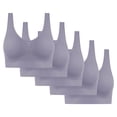 thumbnail image 1 of Gmluru Bras for Women Ultra-Comfort Wireless Seamless Racerback Bra Breathable Light Lift Tank Style 5-Pack Gray S-4XL, 1 of 5