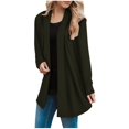 thumbnail image 1 of Gmluru Lightweight Cardigans For Women Solid Loose Long Sleeves Blouse Coat Army Green Winter Clothing Outerwear Coats XL, 1 of 8