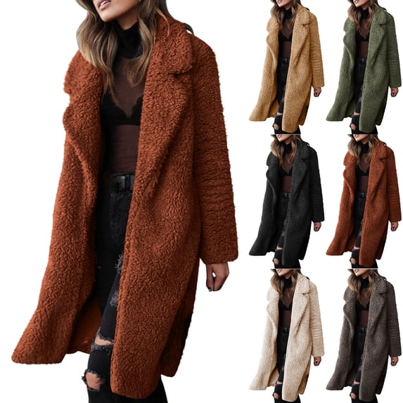Gmluru Lightweight Cardigans For Women Warm Quilted Jackets For Long Sleeve Floral Soild Puffer Coats With Pockets Coffee Winter Clothing Outerwear Coats 2XL
