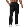 thumbnail image 1 of Gmluru Men's Jogger Pants Fashion Solid Color Elastic Waist Comfortable Athletic Pants with Pockets for Active Wear Black S-3XL, 1 of 6
