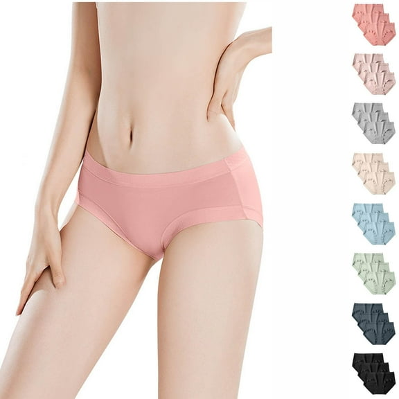 Gmluru Panties For Women Plus Size 3Pc Made Of All Breathable Traceless Pinch Grade Pink L