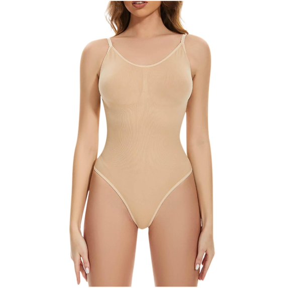 Gmluru Shapewear For Women Solid Color Sexy Chest Support Shaping Abdomen Corset Bodysuit Beige Shaping Underwear S-3XL