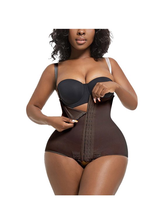 Shapewear For Women Solid Color Sexy Waist Cinching Clothing Fitness Sports Jumpsuit With Chest Cushion Coffee Shaping Underwear S-3XL